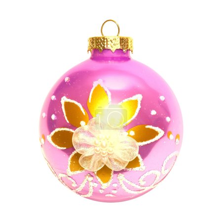 Boule de Noël rose