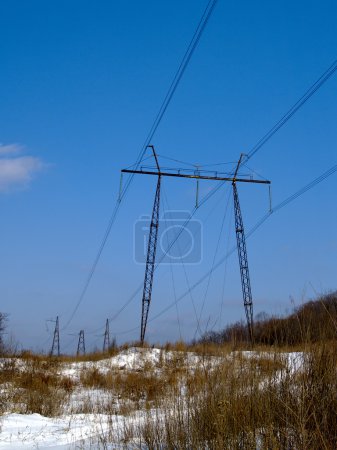 Le paysage avec ligne électrique 