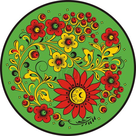 Illustration vectorielle d'ornement floral