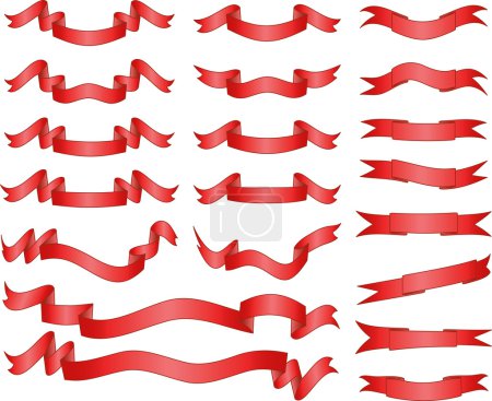 Bannières rouges style de thème vectoriel 