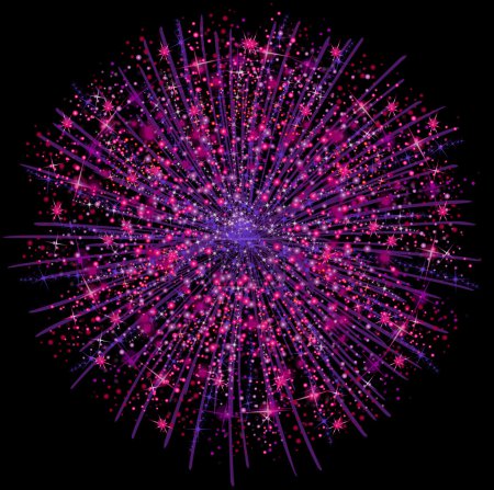 Illustration d'un feu d'artifice violet 