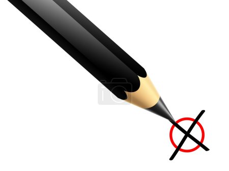 Illustration d'un marquage au crayon x 