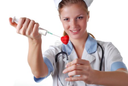 Infirmière avec seringue 