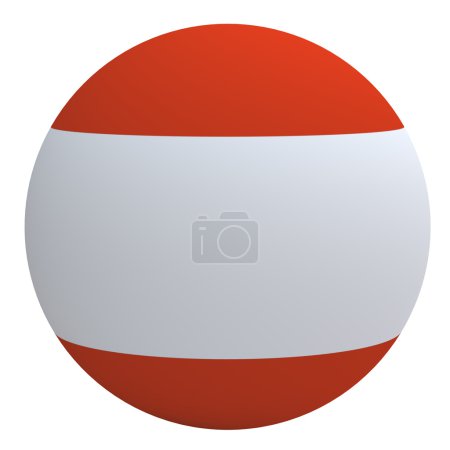 Drapeau de l'Autriche sur la balle 
