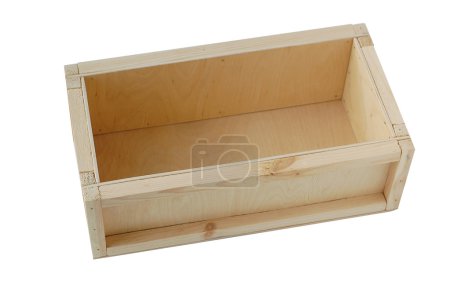 Boîte cadeau en bois ouverte 