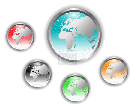 Bouton globe terrestre .