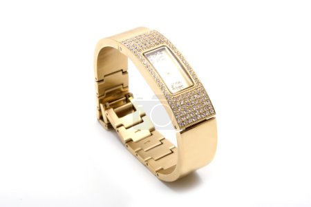 Femme montre dorée 
