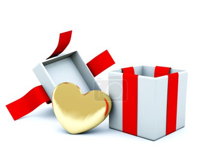 Présent avec coeur d'or 