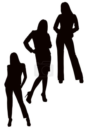 silhouette d'une jeune femme