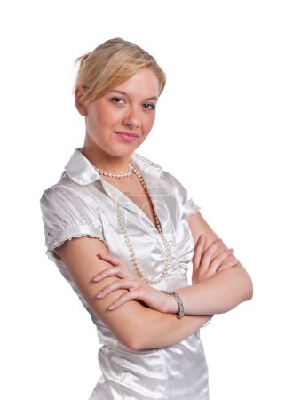 Jeune fille blonde mignonne 