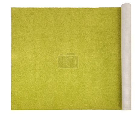Tapis olive sur blanc 