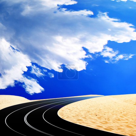 Route dans le désert 