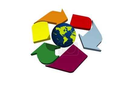 Symbole abstrait de recyclage 