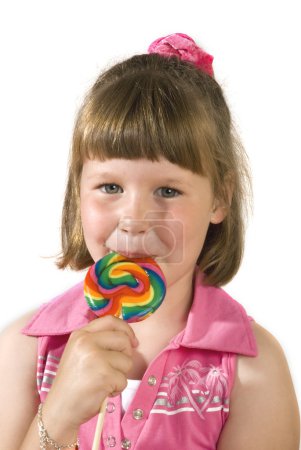 Fille avec bonbons 