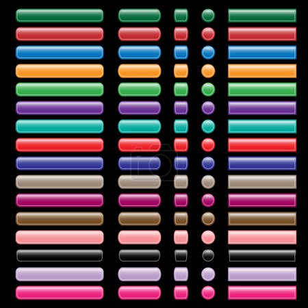Boutons Web dans des couleurs assorties 