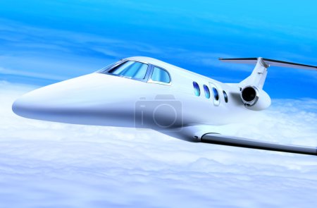 Jet blanc privé 