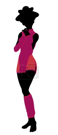 silhouette de Geisha girl illustration
