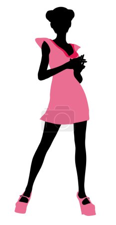 Illustration fille à la mode Silhouette3 