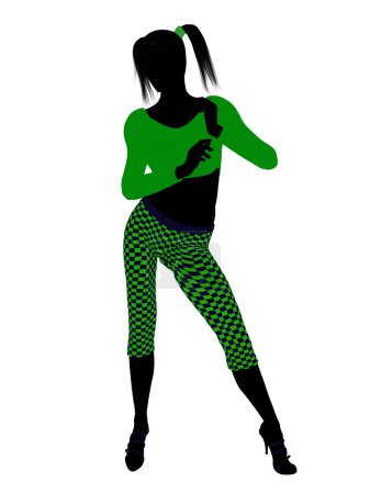 Silhouette d'illustration de femme décontractée 