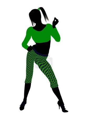 Silhouette d'illustration de femme décontractée 