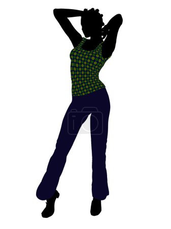 Femme décontractée afro-américaine Illustration Silho 