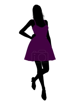 Silhouette d'illustration féminine à la mode 