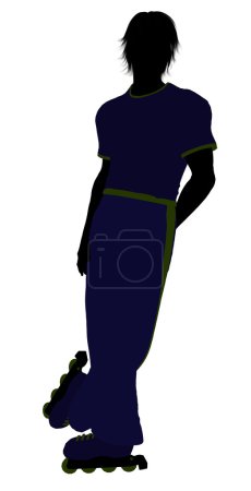 Silhouette de patineur à roulettes masculin 