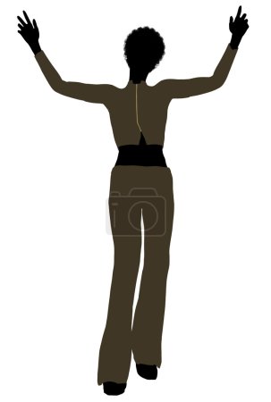 Bureau des femmes afro-américaines Illustration Silh 