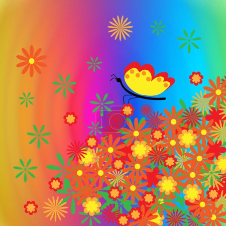 Le fond floral abstrait .